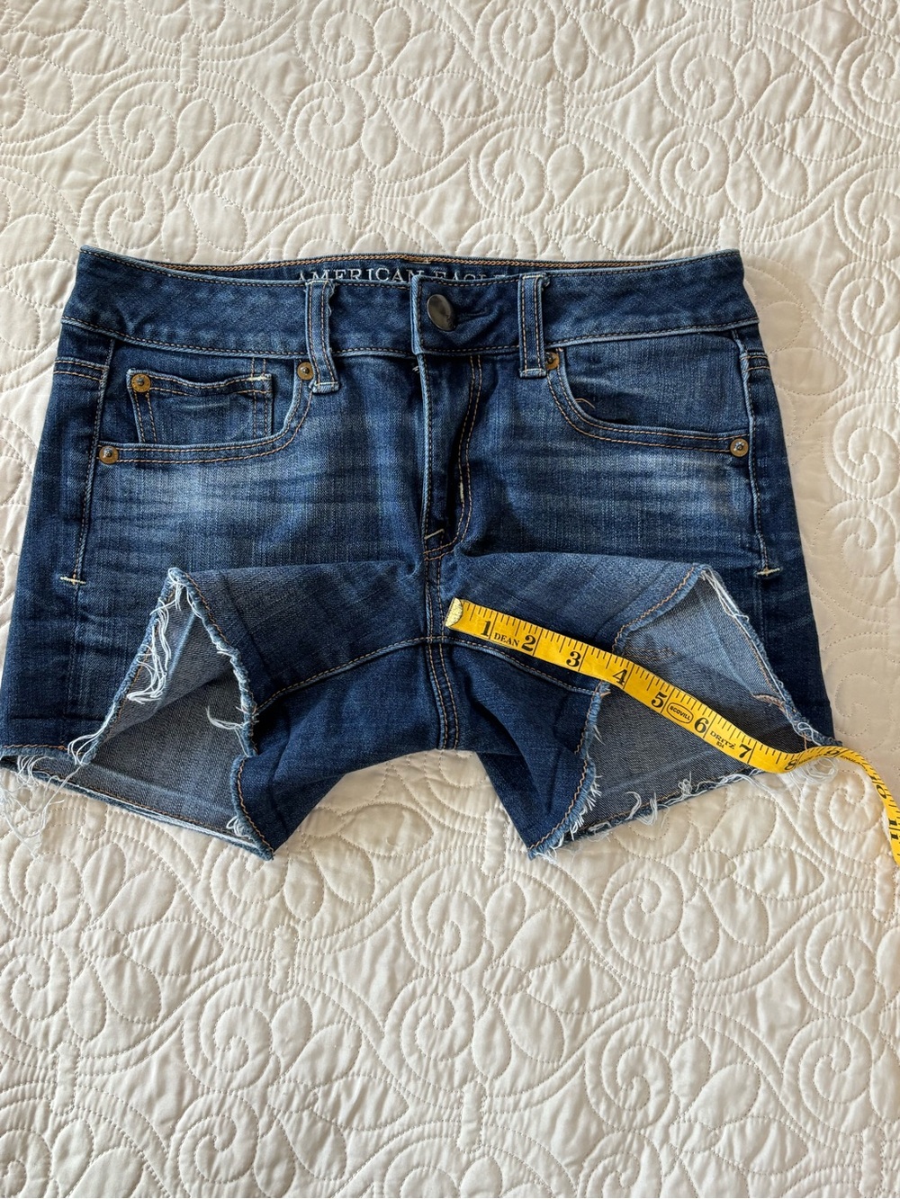 American Eagle Outfitters Dark Wash Shortie Jean Shorts - Picture 5 of 10
